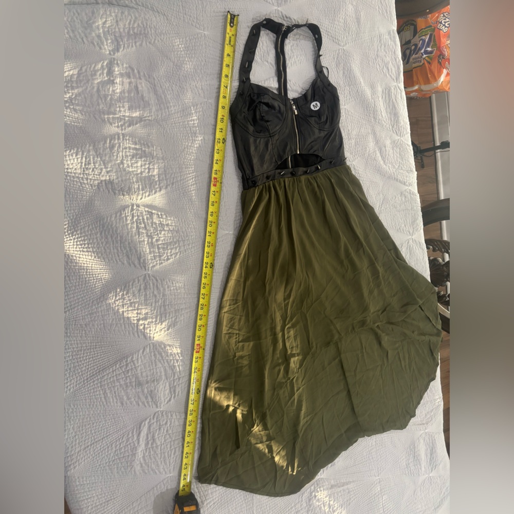 Cecico Green Maxi A-Line Dress with Ruched Style